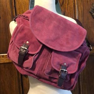 Purple suede UO satchel